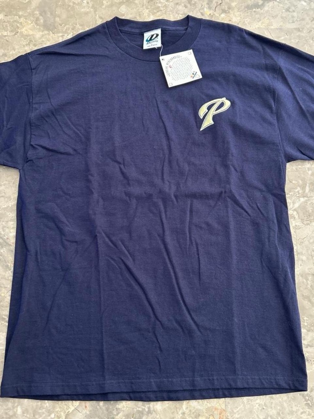 Vintage 2000s San Diego Padres Dynasty NWT Embroidered P Logo T Shirt L